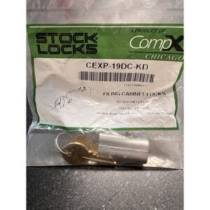 New CompX Chicago CEXP-19DC-KD File Cabinet Lock Satin Chrome Keyed Different